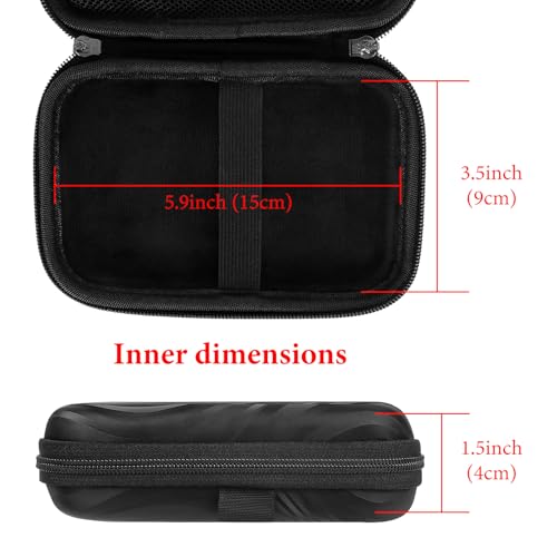 TOCCOOL Handheld Game Console Carrying Case, Protective Travel Retro Mini Game Console Box for Charging Cable, Earphones, Batteries, and Accessories (Black) - color: Black