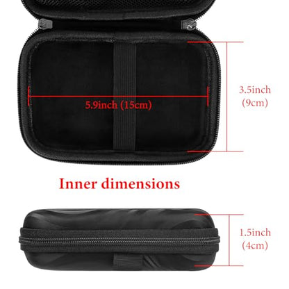 TOCCOOL Handheld Game Console Carrying Case, Protective Travel Retro Mini Game Console Box for Charging Cable, Earphones, Batteries, and Accessories (Black) - color: Black