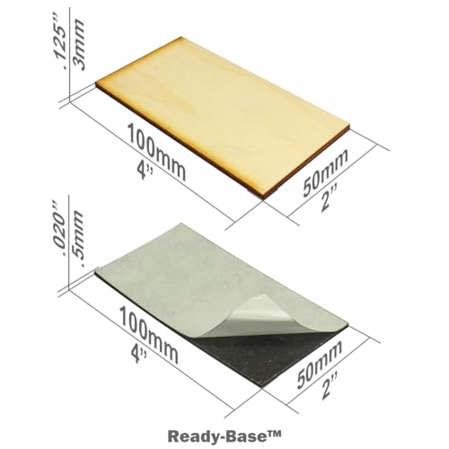 LITKO Ready Base Kit | Compatible with The Old World | 50x100mm Chariot | Twenty 3mm plywood bases + magnets | Magnetize minis for storage & steel trays | Infantry - style: 50x100mm Rectangular