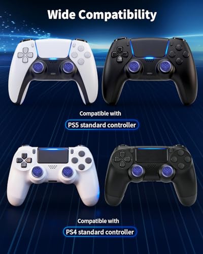 KD.FLY Metal Thumbsticks for PS5 Controller Joystick Replacement, Thumb Sticks for PS4 Controller, Custom Thumb Grips for Switch Pro Controller, 2 Joystick, 2 Thumbstick Base, Owl - color: Owl
