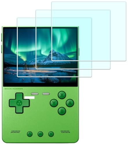TRIMUI Brick Hammer Retro Handheld Game Console Screen Protector[3Pack] | TRIMUI Brick Hammer 9H Hardness Tempered Glass Screen Protector, Scratch-Resistant, Bubble-Free, Dust-Proof