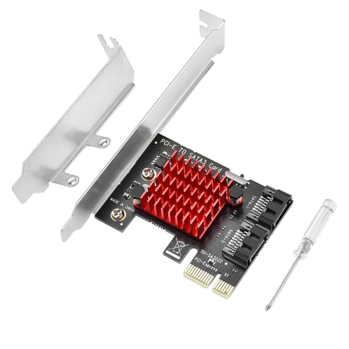 ELUTENG PCIE SATA Expansion Card 2 Ports PCIE to SATA Card 6Gbps | SATA 3.0 Controller PCI Express X1 Expansion Card with Low Profile Bracket for Desktop PC Support SSD HDD - color: 2 Ports