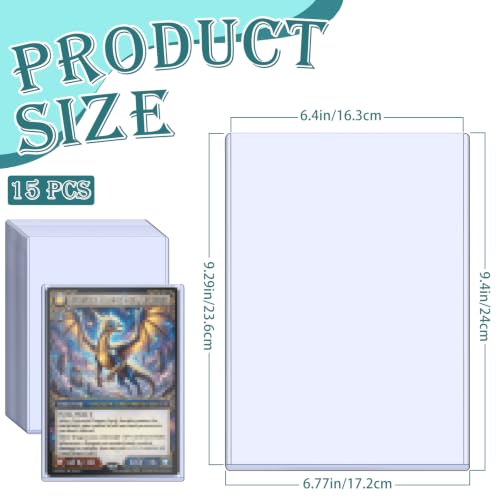 Vmiapxo 20 Pack 6" x 9" Hard Plastic Card Sleeves, Waterproof Rigid Protectors Clear Double Sided Display Sheet Holders for Postcard Prints Photos - size: 6" x 9"