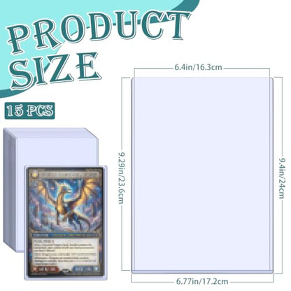 Vmiapxo 20 Pack 6" x 9" Hard Plastic Card Sleeves, Waterproof Rigid Protectors Clear Double Sided Display Sheet Holders for Postcard Prints Photos - size: 6" x 9"