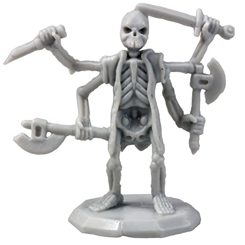 56 Unpainted Fantasy Mini Figures- All Unique Designs- 1" Hex-Sized Compatible with DND Dungeons and Dragons & Pathfinder and RPG Tabletop Games- Features Goblins, Orcs, Gnolls, Skeletons & More