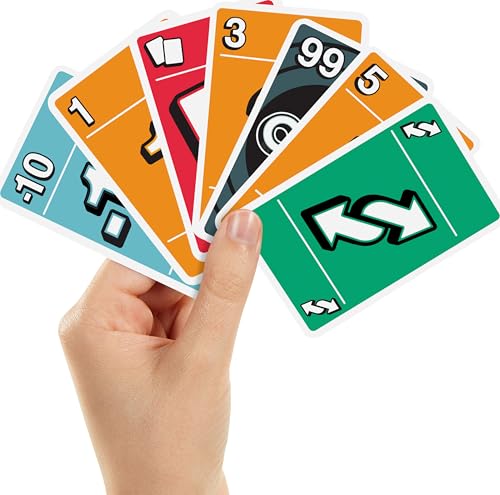 Mattel Games ONO 99 Card Game from the Makers of UNO for Kids, Adults & Families, Add Numbers & Don't Go Over 99