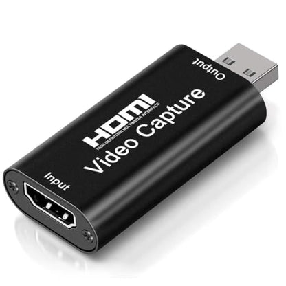 4K Video Capture Card, Cam Link Card Game Capture Card Audio Capture Adapter HDMI to USB 2.0 Record Capture Device for Streaming, Live Broadcasting, Video Conference, Teaching, Gaming(Black)