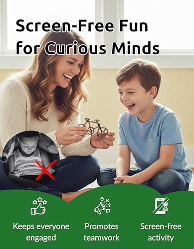 Bicycle Puzzle by Sharp Brain Zone – Premium Durable Metal Brainteaser | Challenging 3D Mechanical Logic Game, Focus & Stress Relief Tool, Travel Brain Teaser & Unique Gift for Puzzle Lovers - style: Bicycle