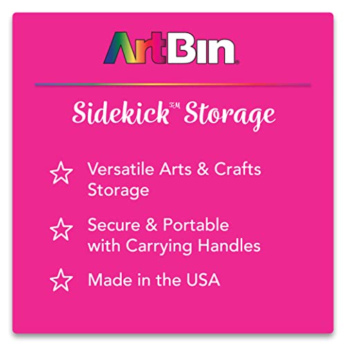 ArtBin 8408AB Sidekick Carrying Case, Portable Art & Craft Organizer with Handle, [1] Plastic Storage Case, Translucent, 8408AB - size: Standard