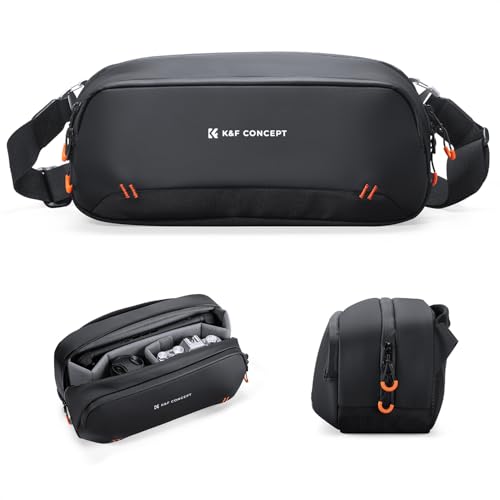 K&F CONCEPT Sling Bag for Nintendo Switch 2, Crossbody Camera Bag with 4 Compartments, Waterproof Travel Shoulder Bag Compatible with Switch 2/Steam Deck/Canon/Nikon/Sony/DJI/GoPro