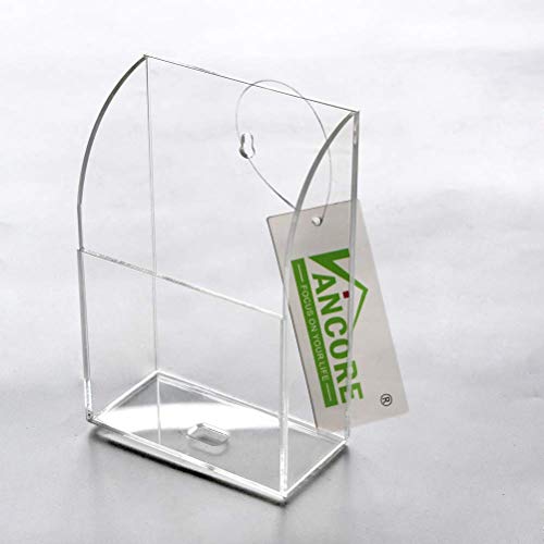 VANCORE Clear Wall Mounted Charging Station - Smart Phone & TV Remote Control Holder (1 Hole) - color: 1 Hole