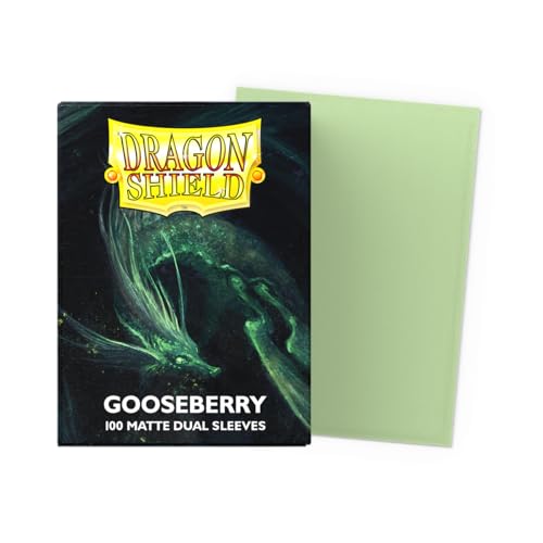 Dragon Shield | Matte Dual Standard Size Card Sleeves | 100 CT - Smooth & Tough Premium TCG Sleeves - Compatible with Pokemon, Flesh & Blood, One Piece & Magic the Gathering | Gooseberry - color: Gooseberry
