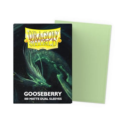 Dragon Shield | Matte Dual Standard Size Card Sleeves | 100 CT - Smooth & Tough Premium TCG Sleeves - Compatible with Pokemon, Flesh & Blood, One Piece & Magic the Gathering | Gooseberry - color: Gooseberry