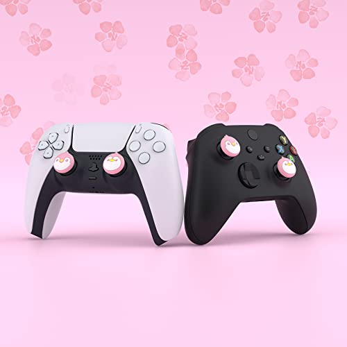 PlayVital Thumb Grip Caps for Xbox Series S/X, Xbox One, Elite Series 2 Controller, Cute Joystick Caps for ps5/EDGE/ps4, Thumbstick Cover for Switch 2 Pro/Switch Pro Controller - Penguin, Pale Red - color: Penguin Pale Red