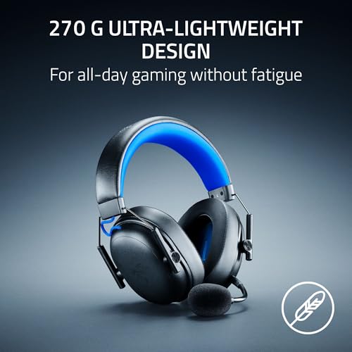 Razer BlackShark V3 X HyperSpeed Wireless Gaming Headset for PS5: 50mm Drivers - Cardioid Mic - 2.4 GHz, Bluetooth - Works with PC, Mac, Nintendo Switch, Smartphone - Long Battery Life - Black - color: Black, style: PS5