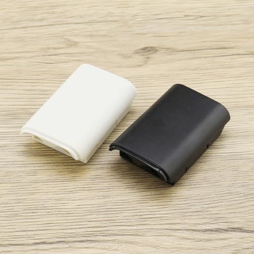 6pcs Battery Pack Cover Shell Compatible with Xbox 360 Wireless Controller 5.6 * 3.5cm Replacement Battery Cover Case Black and White