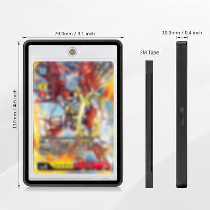 Card Case, 8-Point Magnetic Lock, Premium Aluminum Alloy Protector with 35pt One Touch Card Holder, Personalized Card Sleves Fits Trading Cards, Sports Cards, Game Cards, Collectible Cards (Black) - color: Black, style: Card Case