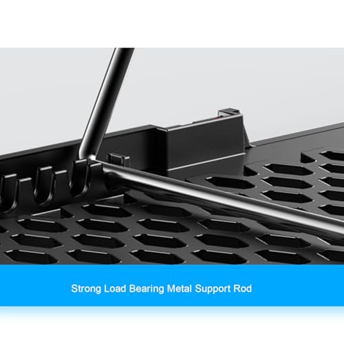 Gaming Laptop Cooling Pad, RGB Laptop Cooler Stand, 8 Levels Height Adjustable, Laptop Cooler with 2 USB Ports for Various Devices from 12 to 19 Inches (14 Fans)