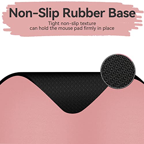 Small Rectangular Mouse pad , only Takes up Mouse Space, Universal Mini Mouse pad Portable Waterproof, with Non-Slip Glue Base, DarkPink 5X6 inches, dark pink - color: Dark Pink, size: 5x6 inches