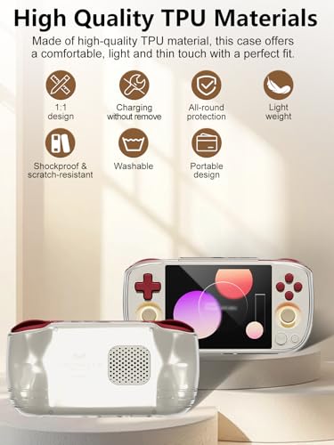 Arxonis Tpu Protective Case for AYANEO Pocket AIR Mini Handheld Game Console, Full-Body Protective Cover with Precise Cutout, Shockproof Dustproof Protector Sleeve & Scratch-Resistant Sleeve (Clear) - color: Clear