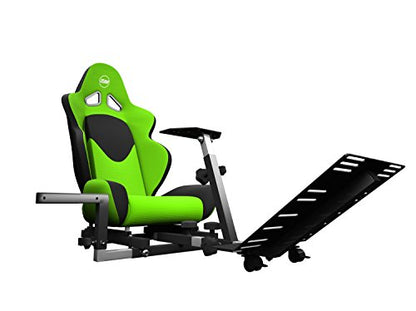 Advanced Racing Seat Driving Simulator Gaming Chair with Gear Shifter Mount Green - color: Green