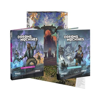 Modiphius Entertainment: Dreams and Machines: Collectors Slipcase Edition - RPG Set Contains Player's Guide, Gamemaster's Guide, Poster-Sized Map - style: Slipcase Set