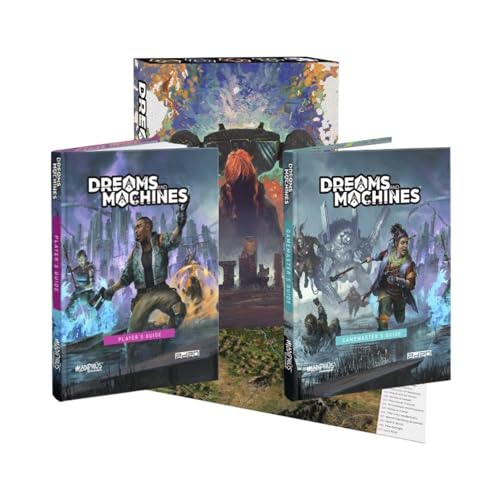 Modiphius Entertainment: Dreams and Machines: Collectors Slipcase Edition - RPG Set Contains Player's Guide, Gamemaster's Guide, Poster-Sized Map - style: Slipcase Set