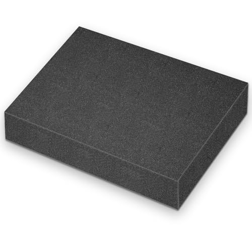 Polyurethane Foam Padding, 1 PCS 16 x 12 x 4 Inch Black Soft Cuttable Packing Foam Inserts for Cases, Furniture, Automotive and Packaging - color: Black, size: 16x12x4