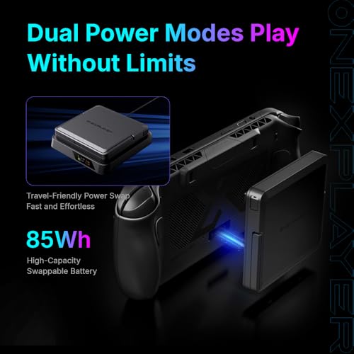 OneXFly Apex Portable Handheld Gaming PC with AMD Ryzen AI Max 385 CPU, AMD Radeon 8060S GPU, 8-inch 120Hz Display, Air Cooling Portable Gaming Console, Windows 11,32GB LPDDR5X RAM+1TB PCIe 4.0 SSD - size: Ryzen AI Max 385 32GB+1TB