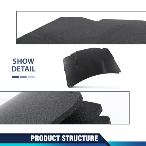 PIT66 Hood Insulation Pad w/o Holes Compatible with Benz W124 E Class 1990-1995 / 300CE 300E 300TE 1990-1993 / 400E 500E 1992-1993 / E320 E420 1994-1995 / E500 1994 1246820726 Black - style: 1990-1995 Benz W124 E Class w/o Holes