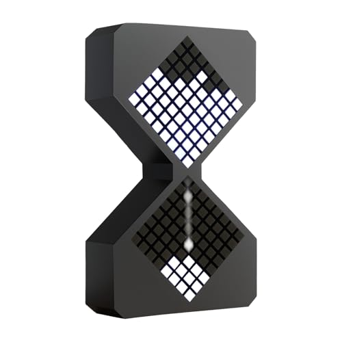 Digital Hourglass Timer | 1-30 Min, Gravity Flip, Visual Timer, USB-C - color: Black and White