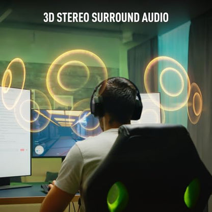EKSA 2.4GHz Wireless Gaming Headset for PS5/PS4, PC, Switch, Mac, Bluetooth 5.4 Gaming Headphones with Noise Cancelling Microphone, 169g Ultralight, RGB, Type-C, 35H Battery, Wired Computer Headphones