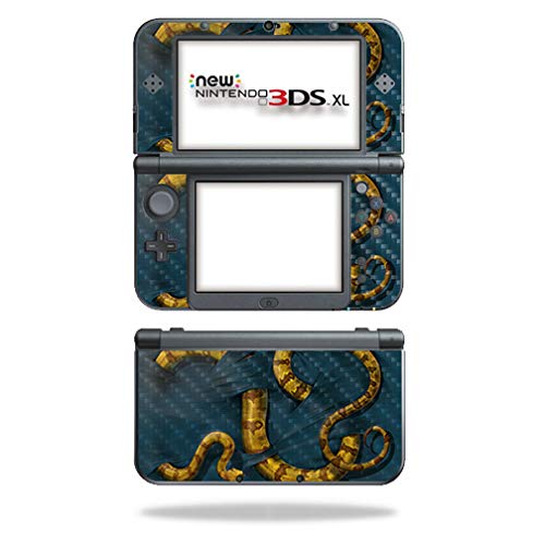 MightySkins Carbon Fiber Skin for Nintendo New 3DS XL (2015) - Boa Constrictor | Protective, Durable Textured Carbon Fiber Finish | Easy to Apply, Remove, and Change Styles | Made in The USA - color: Boa Constrictor