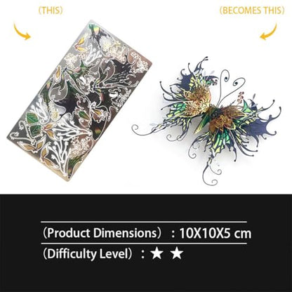 Butterfly 3D Metal Puzzle for Adults, Mechanical Butterfly Metal Model Building Kit, 50+PCS Steampunk Bionic QianYuDie Jigsaw Puzzles Animal, DIY Craft Kit Toy Gift -KIT - style: 50PCS+, KIT Version, Edition 4