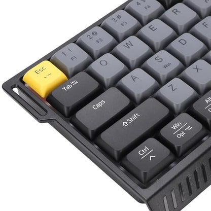 Zopsc Wired Keyboard, Quiet Anti Ghosting Slim Keyboard with RGB Backlit, Compact 68 Keys Scissor Switch Keyboard for Work Gaming (Gray Black) - color: Gray Black