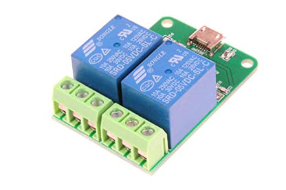 HID Drive-Free USB Computer Control Switch Relay Module USB Smart Switch Control Plug and Play (2-Channel Micro-USB) - size: 2-Channel Micro-USB