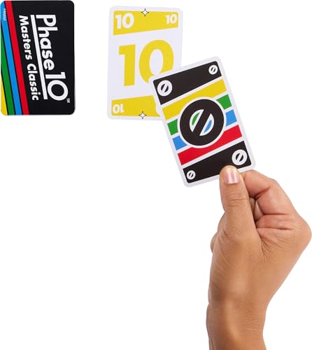 Mattel Games Phase 10 Masters Classic Card Game Including 60 Phase Target Cards that Can Be Played in Any Order for 2 to 6 Players - style: Phase 10 Masters