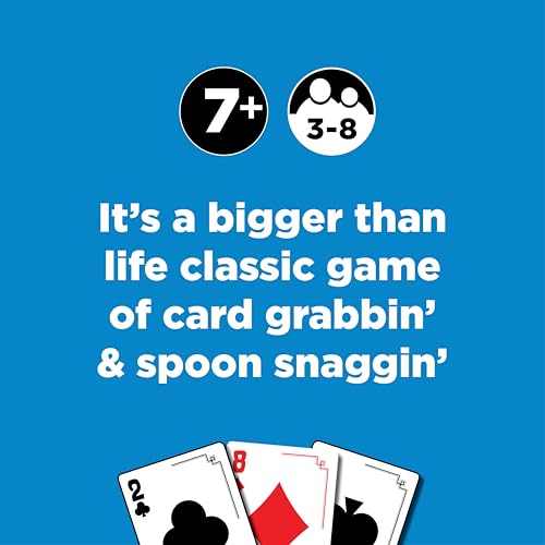 PlayMonster Giant Spoons,Card Games for Kids - Spoons Game,Deck of Cards,Fun Family Games for Kids and Adults, Playing Cards,Game Night, Travel Games, 3-6 Multi-Player Card Game,Ages 7+