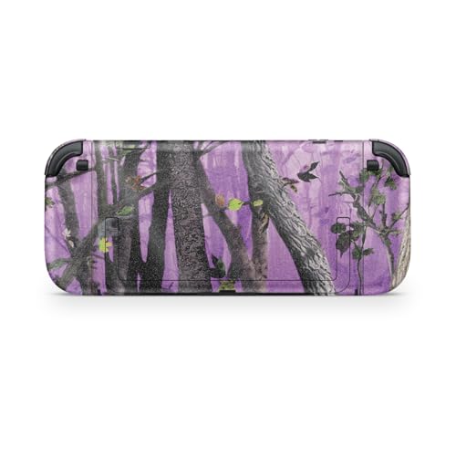 Glossy Glitter Gaming Skin Compatible with Nintendo Switch 2 Console Only - Purple Tree Camo - Premium 3M Vinyl Protective Wrap Decal Cover - Easy to Apply | Crafted in The USA by MightySkins - color: Purple Tree Camo, size: Switch 2 Console Skin Only, st