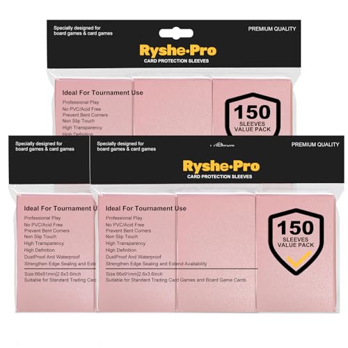 450 Count Pink Card Sleeves, Premium Matte Card Protectors for Standard Cards 2.6''x3.6''(66x91mm), Bulk Trading Cards Sleeves Fit for MTG, TCG, Sport and Collectible Card Games - color: Pink, size: 450 Matte Sleeves