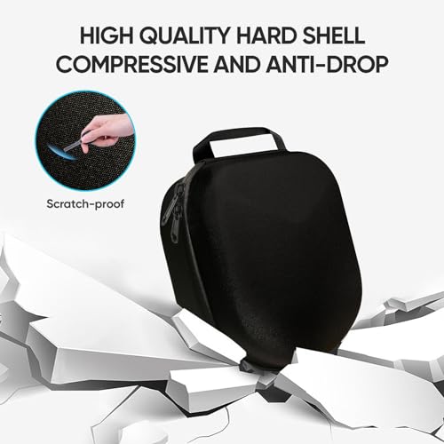 sarlar Hard Carrying Case for Meta Quest 3 VR Headset, Touch Controller and Original Fabric Head Strap, Soft Linning, Precise Slots with Lens Protector Cover, Ideal for Travel and Home Storage