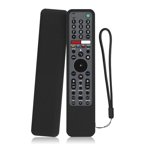 Protective Silicone Case for Sony RMF-TX600U RMF-TX500U Remote Control | Remote Cover for Sony MF-TX500E RMF-TX600E Smart TV Remote Sleeve Skin Waterproof, Anti-slip (Black) - color: Black