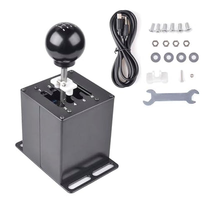 CNRAQR PC USB Racing Game Simulator Shifter Compatible with LO GITECH G29 G27 G25 G920,T300RS/GT 7+R - color: 7R