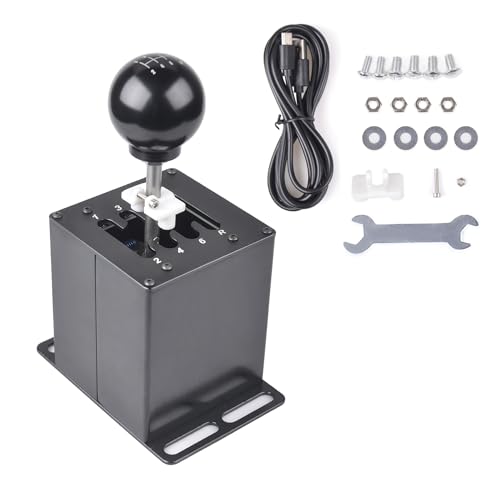 CNRAQR PC USB Racing Game Simulator Shifter Compatible with LO GITECH G29 G27 G25 G920,T300RS/GT 7+R - color: 7R