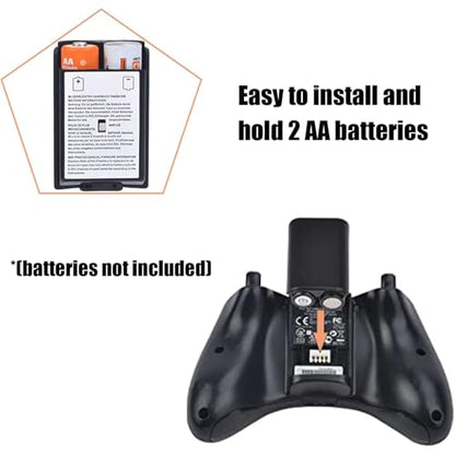 Dogxiong 2 Pack Battery Pack Cover for Xbox 360 Wireless Controller, Replacement Battery Pack Cover Shell Case for Xbox360 (Black) - color: 2Pcs Black