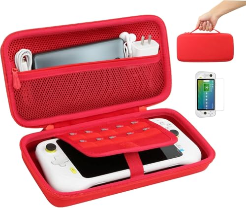 Aenllosi Hard Case for Logitech G Cloud Gaming Handheld, Red | Hard shell construction, Water-resistant design, Impact-resistant design, Protective case only - color: Red