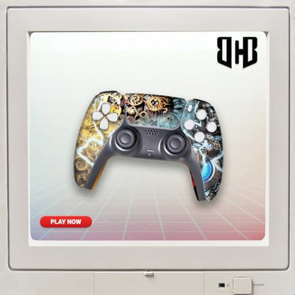 Dishonestty Custom PS-5 Controller Wireless compatible with Play-Station 5 Console by BCB Controllers | Proudly Customized in USA with Permanent HYDRODIP Printing(NOT JUST A SKIN)(MODDED) - color: Dishonestty, size: Modded - Front Print Only