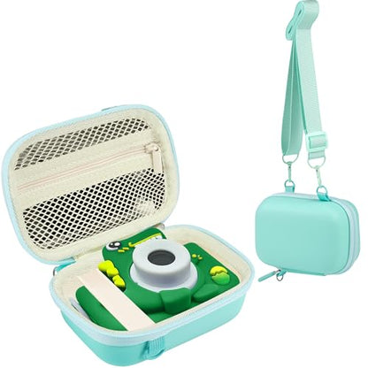 Leayjeen Kids Camera Case for Goopow/Mgaolo Kids Camera-Light Green | Fits CIMELR/Seckton/OZMI Kids Toy Cameras and Children Digital Camera,Shockproof Water-Resistant Hard EVA Shell(Case Only) - color: Green