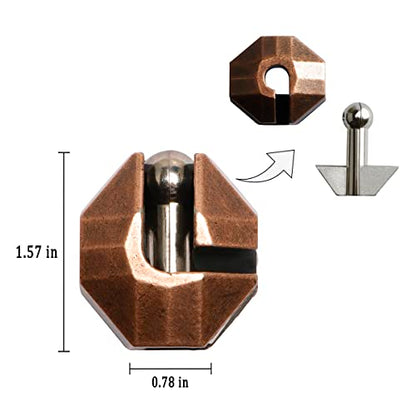 MHY 3 Pieces Large Size Brain Teasers Metal Puzzles，Cast Puzzle Game Toys，IQ Educational Box for Teens，3D Highly Difficult Adult Puzzles - color: G-3pcs Delta Set