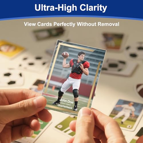 800 Pcs Soft Trading Card Sleeves, Top Loading Penny Card Sleeves for Standard Cards 2.5" X 3.5"，Ultra-Clear Card Protector for Game Cards, Baseball,Sports Cards,Mini Photos